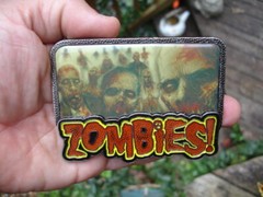 ZOMBIES walking dead glossy faces w dental teeth needs BELT BUCKLE Zomby Zombie