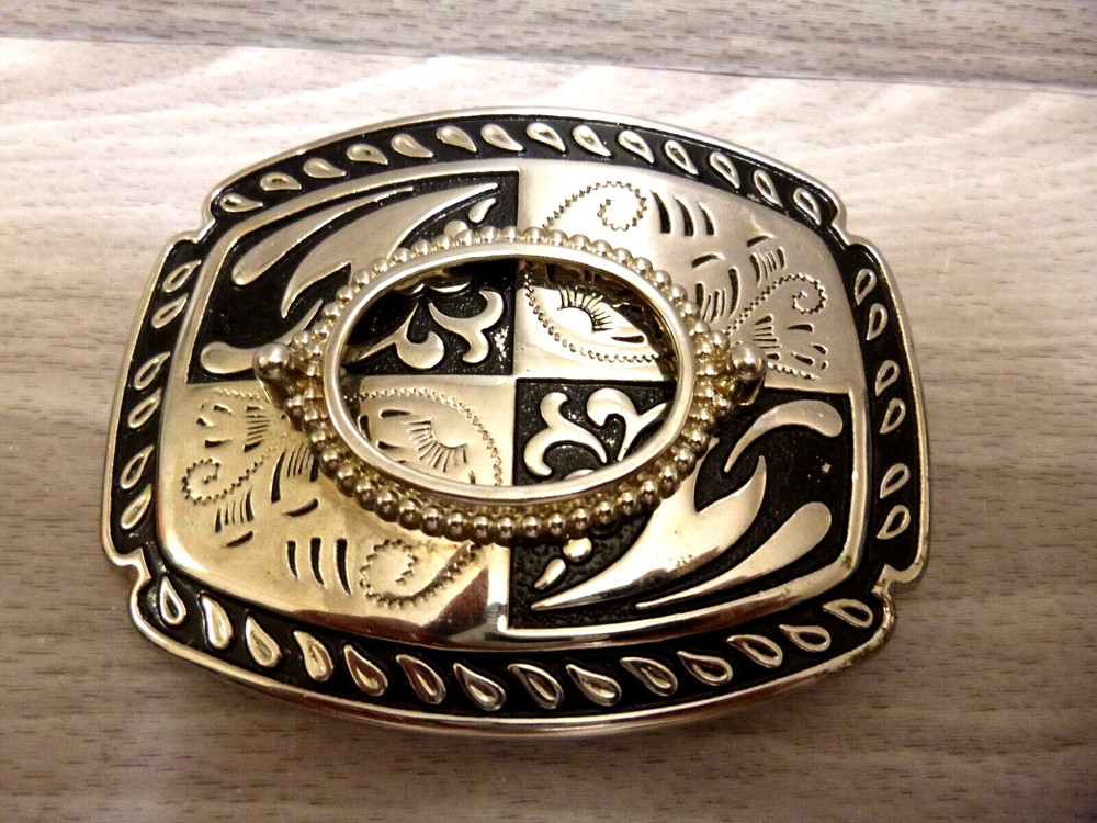 BELT BUCKLE, 4&Prime;X3&Prime; Add your stone, 30mm x 40mm Silver Black Color, 1- 1/2&Prime; belt