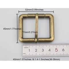 Belt Buckle 28mm to 38mm Single Prong Square Belt Buckles for Women M…