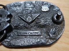 Tow Truck Operator Belt Buckle Made USA 1996 C&J Inc Pewter Metal