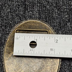 Oval Belt Buckle Blank Rope Edge Antique Bronze Finish QC11659 Western Craft