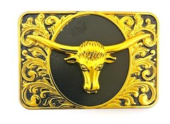 American Bull Rider Ox Belt Buckle Metal Gold Silver New Men Women Western Rodeo
