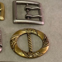 Mixed Lot Vintage Belt Buckles Solid Brass Peace Sign Decorative 8pc