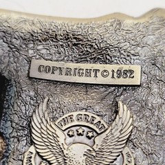 Vintage Country Music Belt Buckle Western Guitar Banjo Fiddle 1982 Heavy