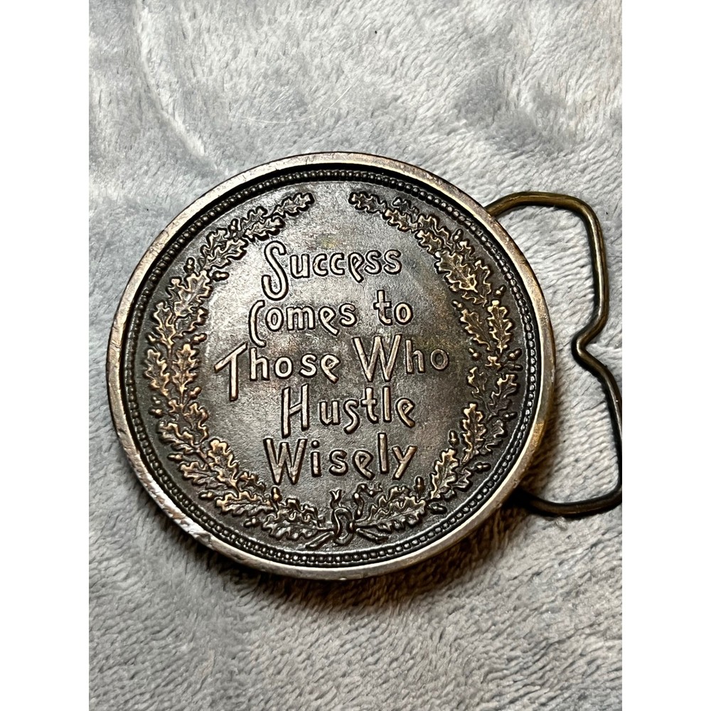 Vintage Bergamot B-84 Success Comes To Those Who Hustle Wisely Belt Buckle