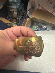 Vintage Engraved Rose Belt Buckle Very Unique
