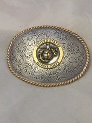 USMC Marine Corps Western Style Buckle