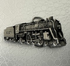 Vintage 1978 Bergamot Brass Works Locomotive Train Belt Buckle 1002 K-39