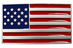 FL104 – July 4th Patriot American USA Flag Belt Buckle Enamel Fit 34mm Belt