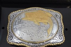 CRUMRINE Belt Buckle BASS by M & F Western fish 38056