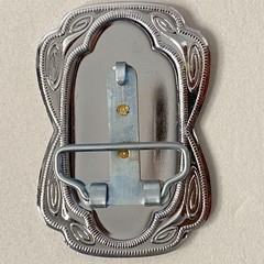 Bronze Horse And Horseshoe Embossed Silver Tone Belt Buckle Western