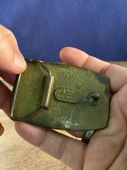 The Great Plains Clothing Company Brass Belt Buckle 1978 Bison