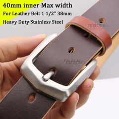 Mens Stainless Belt Buckles Western Buckle For Handmade Leather Belt 1 1/2&Prime; 38mm
