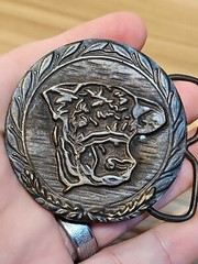 Vintage 1976 Western Cow Stamped G & H Metal Brass ? Belt Buckle
