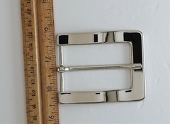 New 1 1/2&Prime; (38mm) man women(#T17) pin buckle high quality nickel color US stock