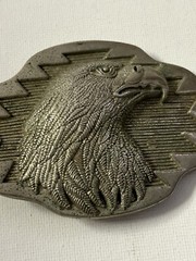 Pewter Color Eagle 3-D Belt Buckle