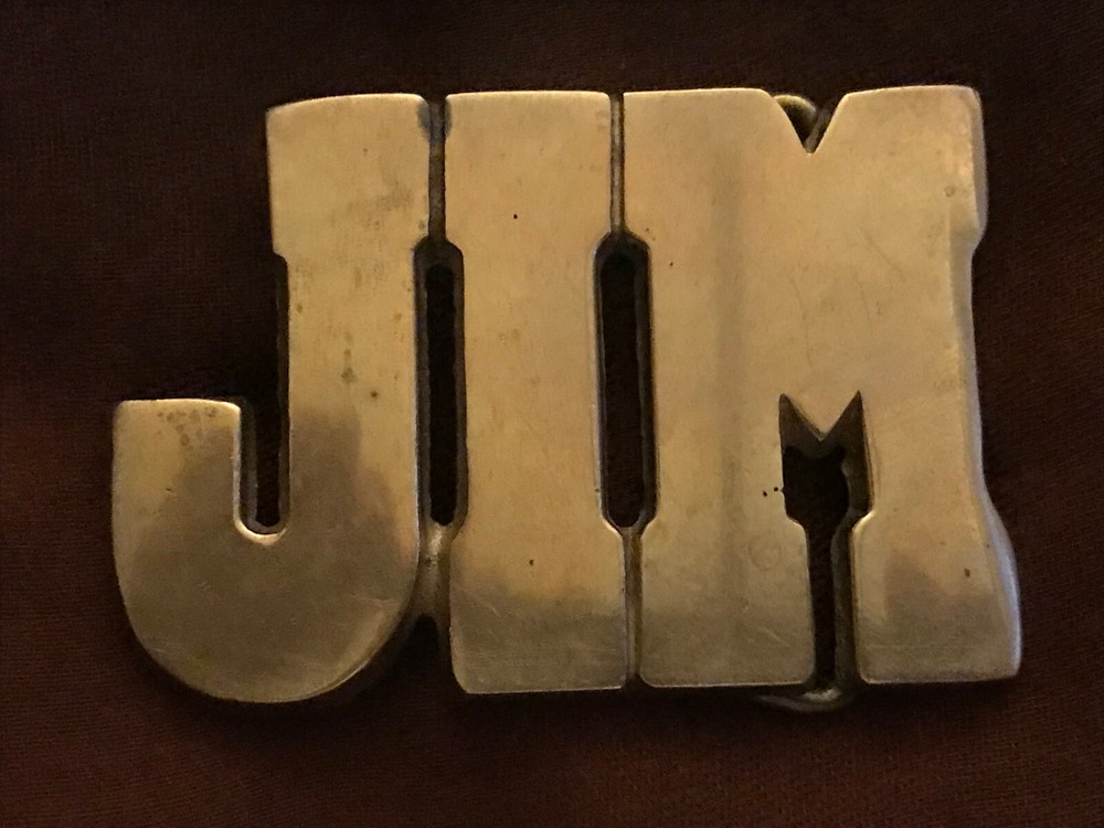*** BBB Baron Belt Buckle Solid Brass VIntage 1970s Belt Buckle