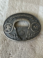 Wisconsin Beer League Beer Opener Belt Buckle Championship Brewmaster Novelty