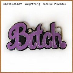 Belts Buckles METAL BITCH Flat Rings Western Denim Belt Buckle Pewter Finish