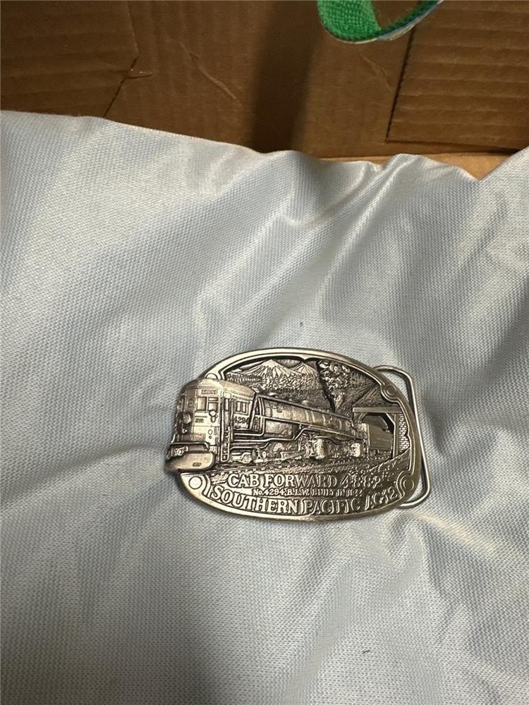 Vintage Southern Pacific Train Belt Buckle Cab Forward 4882