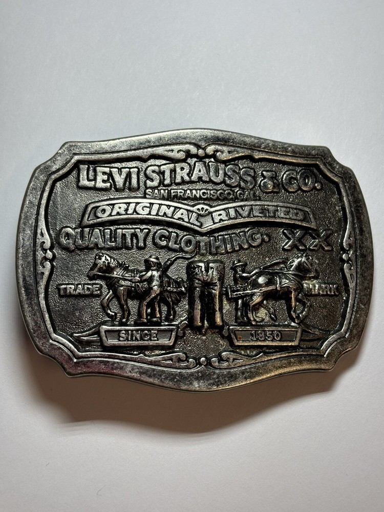 Levis Limited Edition Belt Buckle Levi Strauss Two Horse Brand San Francisco