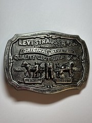 Levis Limited Edition Belt Buckle Levi Strauss Two Horse Brand San Francisco