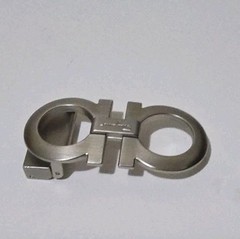 AUTH. SALVATORE FERRAGAMO SILVER GANCINI BELT BUCKLE FOR 1.3&Prime; WIDE BELT STRAP
