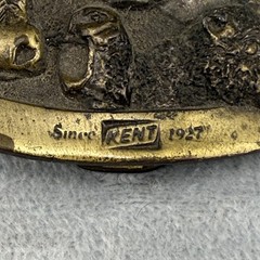 Vintage Kent Feed Belt Buckle Lewis Buckles Agriculture Gold Tone Farmer