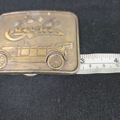 Chevrolet Belt Buckle Antique Brass 3.25&Prime; Vintage Car R.J. Roberts Co.