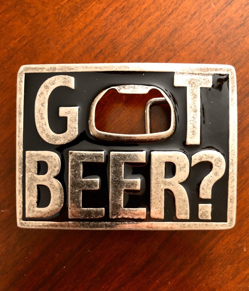 Got Beer? Funny Beer Bottle Opener Bar Joke Metal Unisex Men’s Belt Buckle