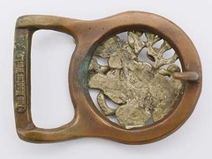 Flowers Hippie Solid Brass Pewter Vintage Belt Buckle