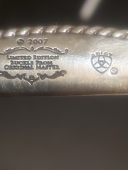 Ariat Belt Buckle Silver Tone Limited Edition 2007 Western Style Pre-owned