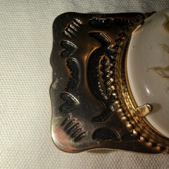 Vintage 1980s Gold Tone Western Belt Buckle Scorpion Cameo Cowboy Unisex