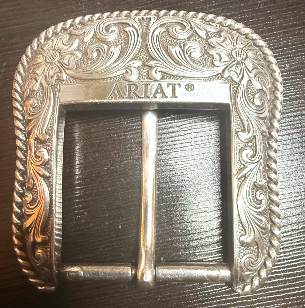 2007 Ariat Limited Edition Belt Buckle Original Master Silver Tone