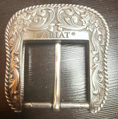 2007 Ariat Limited Edition Belt Buckle Original Master Silver Tone