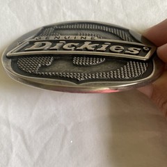 Genuine Dickies Raised Lettering Company Logo Metal Color Belt Buckle