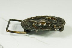 Ferdinand the Bull belt buckle western Bergamot Brass Works 1976