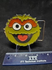 Oscar the Grouch Sesame Street 3.5 -Inch Belt Buckle – Unused