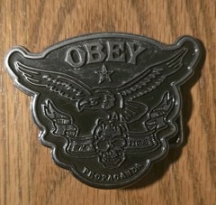 Shepard Fairey Obey Posse Eagle Skull Belt Buckle Streetwear Propaganda Unused