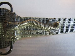 2005 MICROPHONE MUSIC COBRA DICE Belt Buckle MOBTOWN CHICAGO USA !