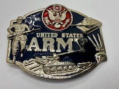 United States Army Military Soldier Veteran Commemorative Belt Buckle