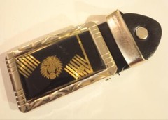 Unusual Dress Belt Buckle for Black 1-1/2&Prime; Belt Lion Head Metallic Holograph