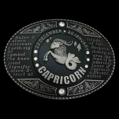 Capricorn Zodiac Sign Belt Buckle Astrology Horoscope Birthday Celestial New