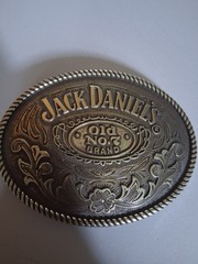 2005 Jack Daniel&rsquo;s Old No.7 Brand Metal Belt Buckle 5008JD 3&Prime;x3.75&Prime;