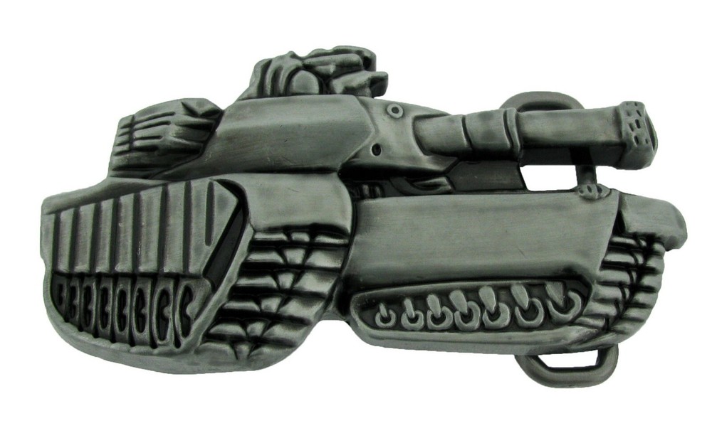 Tank Belt Buckle US Military Men Memorial Veteran Day Antiqued Metal Finished