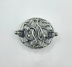 Stunning Vintage Dragon Design In 935 Argentium Silver Men&rsquo;s Biker Belt Buckle