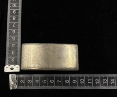 Vintage silver-tone rectangular belt buckle RARE