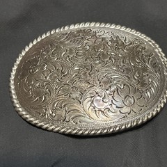 Nocona M&F Western Oval Floral Scroll Belt Buckle 37222