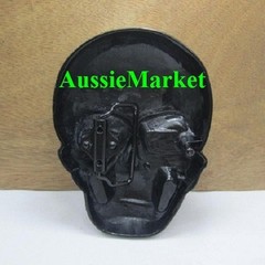 1 x mens belt buckle metal skull motorcycle bikie biker skeleton head jeans new