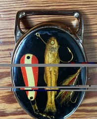 Von West USA Vintage Gold Fishing Lure Belt Buckle Mens Fly Fisherman